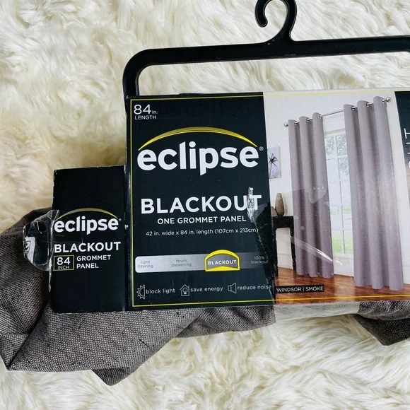 Eclipse Blackout Windsor Smoke Grommet Panel 84" - Picture 4 of 7